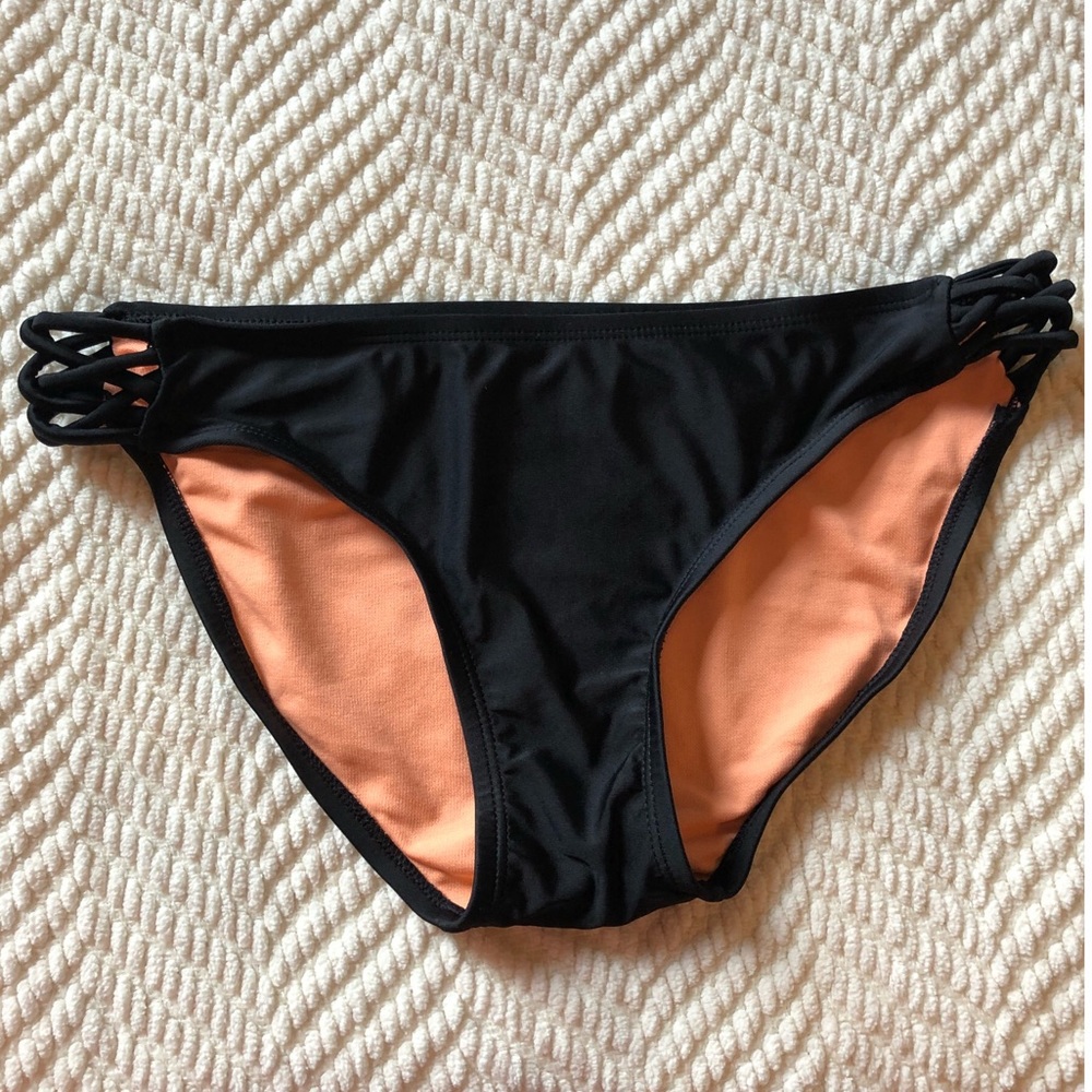 Black and Coral Bikini